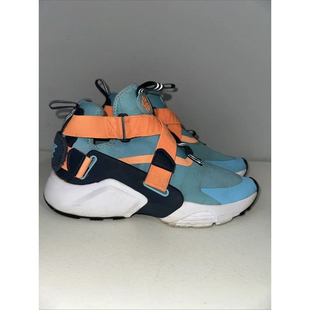 Nike Huarache City Running Shoes Blue Coral AJ6662-404 Size 6.5Y